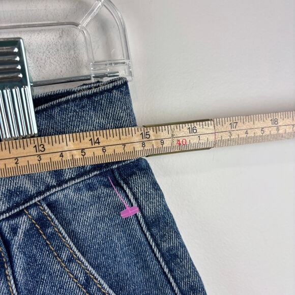 Uniq by Litz Denim Pleated Skirt Distressed Wash — Y2K Boho Prep Size M - Picture 4 of 6